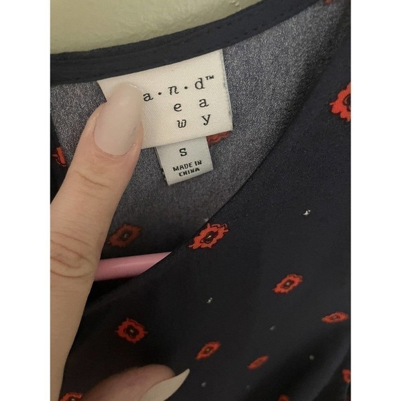 A new day navy dress with red accents - Picture 4 of 4